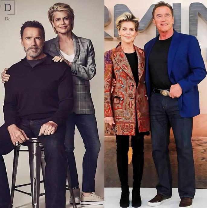 Linda Hamilton and Arnold Schwarzenegger-stumbit actors